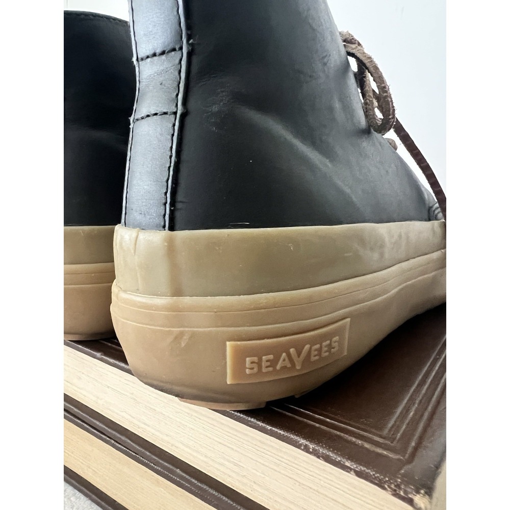 SeaVees Mammoth Boot Sneaker Mens 9 Black Rugged Oil Leather Nice! Durable - Picture 5 of 12